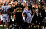 South Carolina football transfer portal target Gunnar Hansen when he played for Vanderbilt Mandatory Credit: Steve Roberts-Imagn Images