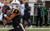 Kent State wide receiver Chrishon McCray makes a clean break towards the end zone for a touchdown during the first quarter of a game against Eastern Michigan, Saturday, Sept. 28, 2024.© Matthew Brown / USA TODAY NETWORK via Imagn Images