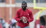 OU interim wide receivers coach L'Damian Washington works with the team during practice on Aug. 10 in Norman. © Alonzo Adams/For The Oklahoman / USA TODAY NETWORK