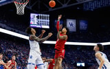 Dec 14, 2024; Lexington, Kentucky, USA; Louisville Cardinals guard Terrence Edwards Jr. (5) shoots the ball during the first half against the Kentucky Wildcats at Rupp Arena at Central Bank Center. Mandatory Credit: Jordan Prather-Imagn Images