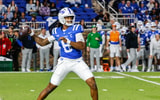 Oct 26, 2024; Durham, North Carolina, USA; Duke Blue Devils quarterback Maalik Murphy (6) prepares to throw the football during the first half of the game against Southern Methodist Mustangs at Wallace Wade Stadium. Mandatory Credit: Jaylynn Nash-Imagn Images