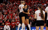 Nebraska Volleyball Lexi Rodriguez and Andi Jackson