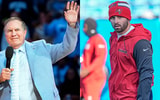 North Carolina HC Bill Belichick and Tampa Bay Buccaneers QB Baker Mayfield