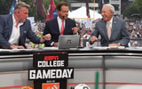 College GameDay analysts Pat McAfee, Nick Saban and Lee Corso
