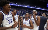 Kentucky players celebrate the win over Florida - Dr. Michael Huang, Kentucky Sports Radio