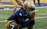 Notre Dame RB Jeremiyah Love during Orange Bowl practice