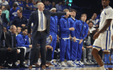 Mark Pope talks to his team from the sideline - Dr. Michael Huang, Kentucky Sports Radio