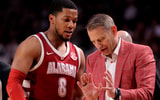 Alabama guard Chris Youngblood and coach Nate Oats