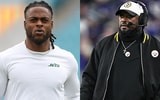 New York Jets WR Davante Adams and Pittsburgh Steelers HC Mike Tomlin