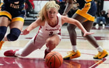 Alabama star Sarah Ashlee Barker could miss this week's game against South Carolina. Photo by: Gary Cosby, Jr. | Tuscaloosa News/Imagn Images
