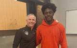 Trenton Henderson with Florida State Head Coach Mike Norvell (Trenton Henderson on X)