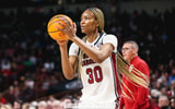 South Carolina Gamecocks women's basketball player Maryam Dauda during the Oklahoma game on Jan. 19, 2025 (Katie Dugan | GamecockCentral.com)