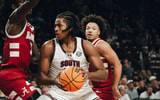 South Carolina basketball forward Collin Murray-Boyles vs. Alabama on Jan. 7, 2025 (Jackson Randall | GamecockCentral.com)
