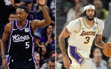 De'Aaron Fox (left) and Anthony Davis - Imagn Images