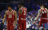 Arkansas' Adou Thiero, DJ Wagner, and Zvonimir Ivisic during the Kentucky game - Dr. Michael Huang, Kentucky Sports Radio