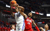 Kentucky C Amari Williams grabs a rebound at Ole Miss, via Petre Thomas-Imagn Images