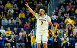 Michigan Wolverines basketball point guard Tre Donaldson played one of his best games in weeks in a win over Purdue. (Photo by Junfu Han / USA TODAY NETWORK via Imagn Images)