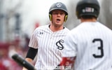 South Carolina's Ethan Petry during an NCAA baseball game against Sacred Heart at Founders Park in Columbia, S.C., on Feb. 15, 2025. (Katie Dugan/GamecockCentral.com)