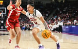 South Carolina women's basketball player Te-Hina Paopao during the Arkansas game on Feb. 20, 2025 (Katie Dugan | GamecockCentral.com)