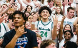 Malachi Moreno celebrates with Great Crossing students - Aaron Perkins, Kentucky Sports Radio