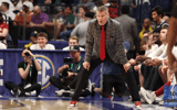Oklahoma coach Porter Moser during the Sooners' SEC Tournament first-round game - Dr. Michael Huang, Kentucky Sports Radio