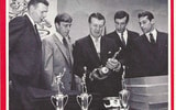 From left: Gary Gregor, Jack Thompson, head coach Frank McGuire, Frank Standard, and Skip Harlicka, as featured in the 1968-69 South Carolina basketball media guide.