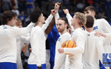 Kentucky players huddle before the SEC Tournament game vs. Oklahoma - Dr. Michael Huang, Kentucky Sports Radio