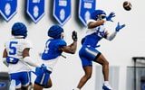 Ty Bryant at Kentucky football spring practice, via UK Athletics