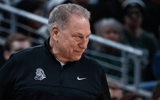 Michigan State Spartans head coach Tom Izzo in the first half against the Oregon Ducks at Gainbridge Fieldhouse. - Trevor Ruszkowski, USA TODAY Sports