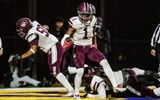 Harper Woods' Dakota Guerrant - a Michigan State target - powers into the end zone during the Division 4 football district semifinal on Saturday, Nov. 2, 2024, at Bob Atkins Field - Brandon Folsom, USA TODAY Sports