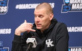 Mark Pope at a press conference at the NCAA Tournament - Mont Dawson, Kentucky Sports Radio