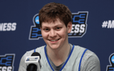 Trent Noah smiles during Kentucky's press conference previewing the Illinois game - Big Blue Drew, A Sea of Blue