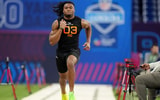 Texas RB Jaydon Blue at the NFL Scouting Combine