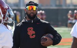 USC cornerbacks coach Trovon Reed during a spring practice with the Trojans