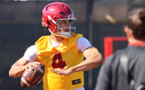 USC quarterback Husan Longstreet during a spring practice with the Trojans