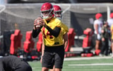 USC quarterback Jayden Maiava during a spring practice with the Trojans