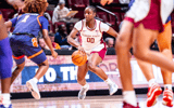 Former Florida State and new South Carolina guard Ta'Niya Latson playing against the Clemson Tigers. Photo credit: Florida State Athletics