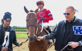 Lamar Wilkerson at Keeneland (Photo via Dr. Michael Huang, KSR)