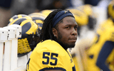 Michigan Wolverines football offensive lineman Nathan Efobi was a four-star recruit in 2023. (Photo by Lon Horwedel / TheWolverine.com)