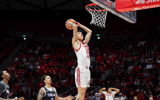South Carolina basketball transfer portal commitment Mike Sharavjamts. Photo by: Anna Fuder | Utah Athletics