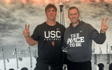 Kannon Smith with USC head coach Lincoln Riley