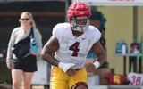 USC defensive lineman Jahkeem Stewart during a spring practice with the Trojans