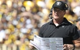 Las Vegas Raiders head coach Jon Gruden looks on from the sidelines against the Pittsburgh Steelers during the second quarter at Heinz Field. Las Vegas won 26-17. - Charles LeClaire, USA TODAY Sports