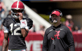 Alabama QB Keelon Russell and OC Ryan Grubb