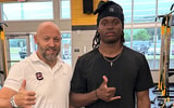 Cresent WR Amiri Acker and South Carolina WR coach Mike Furrey (Photo: Amiri Acker | X)