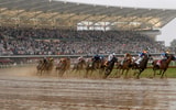 A muddy track at Churchill Downs for Kentucky Derby 151, via Maggie Huber:Special to Courier Journal : USA TODAY NETWORK via Imagn Images