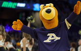 The Akron mascot, Zippy, via Jeff Lange : USA TODAY NETWORK via Imagn Images