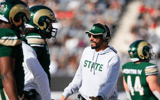 Dec 28, 2024; Tucson, AZ, USA; Colorado State Rams head coach Jay Norvell against the Miami (OH) RedHawks during the Snoop Dogg Arizona Bowl at Arizona Stadium. Mandatory Credit: Mark J. Rebilas-Imagn Images