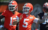 Cleveland Browns QBs Dillon Gabriel and Shedeur Sanders