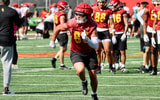 USC tight end Walker Lyons during a spring practice with the Trojans